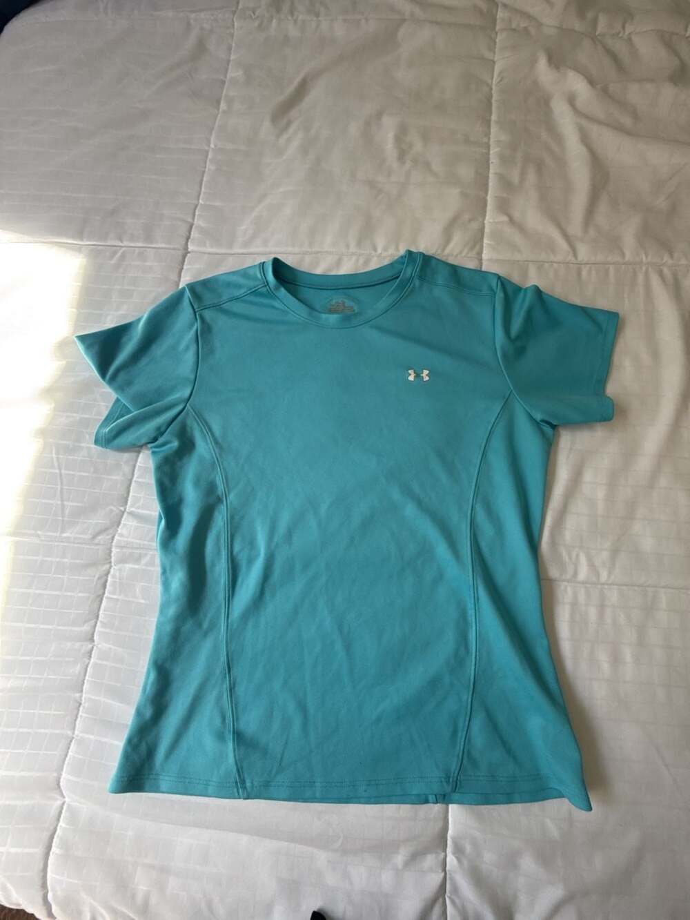 Under Armour HeatGear Short Sleeve Tee Size MD Blue Athletic Shirt